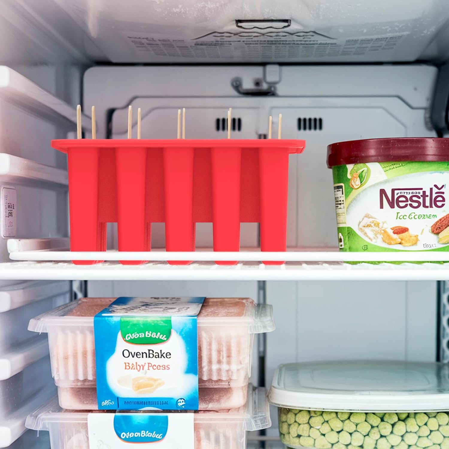 Thumbnail 6 de Miaowoof Homemade Popsicle Molds (10-Cavity) with 50 Sticks & Silicone Peel Release