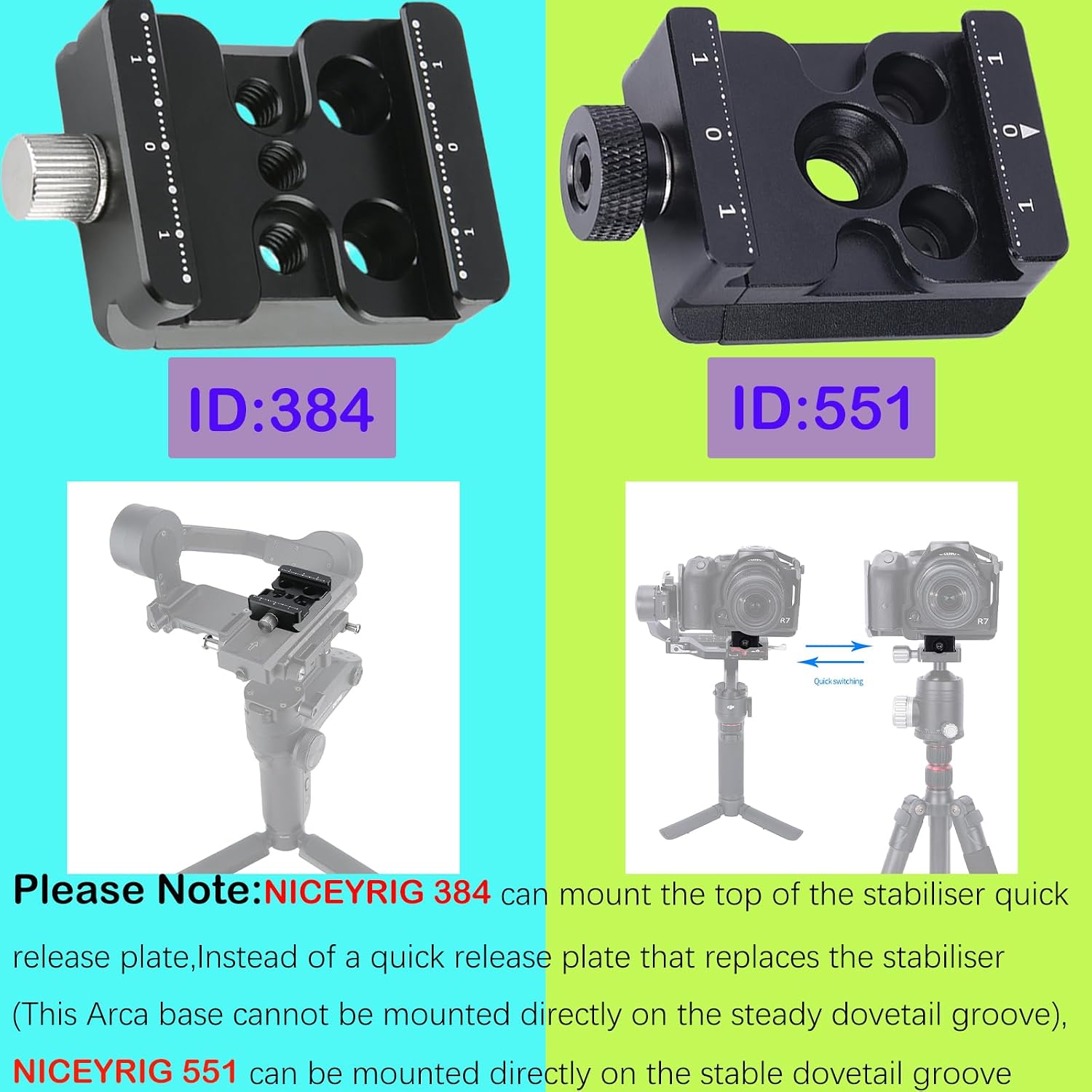 Thumbnail 5 de NICEYRIG Universal Arca Quick Release Clamp for Gimbal 🎥
