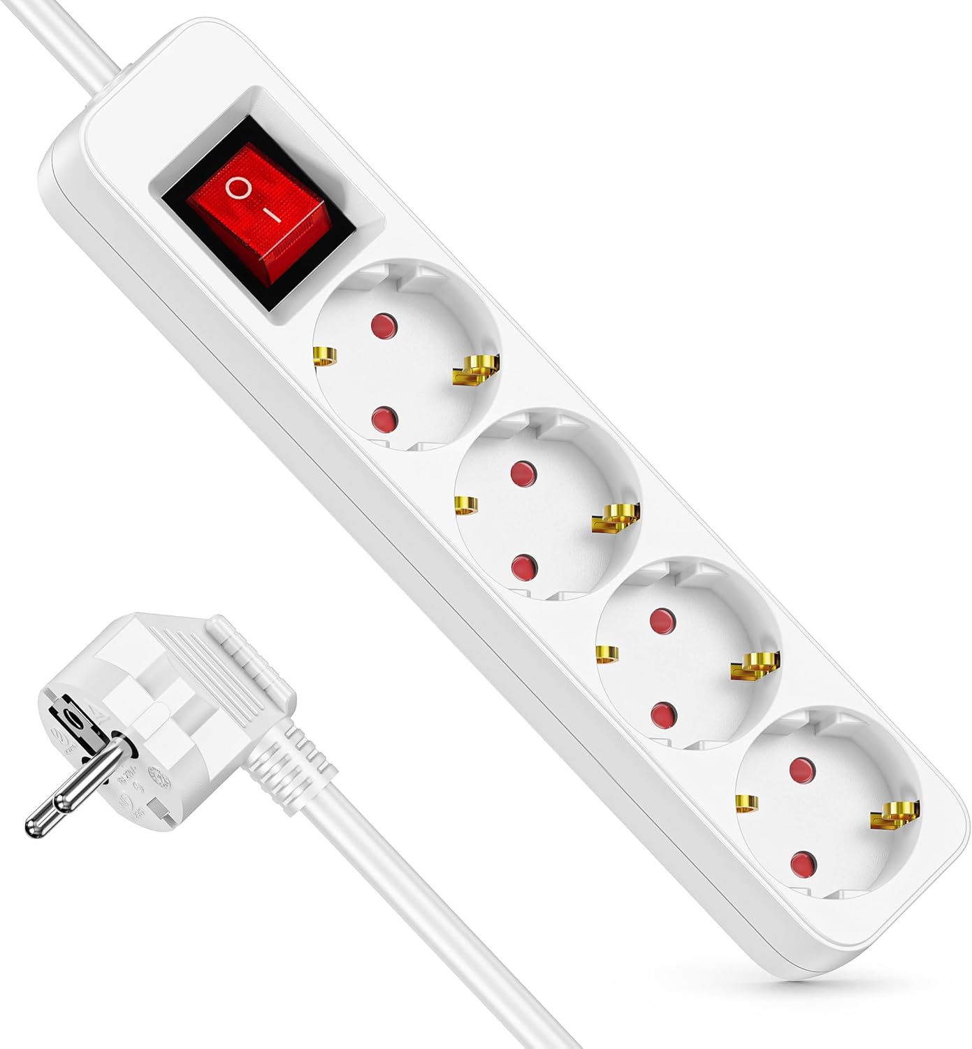 Thumbnail 6 de Realmade 5-fach Steckdosenleiste mit Save Energy-Schalter, 5 m Kabel, weiß
