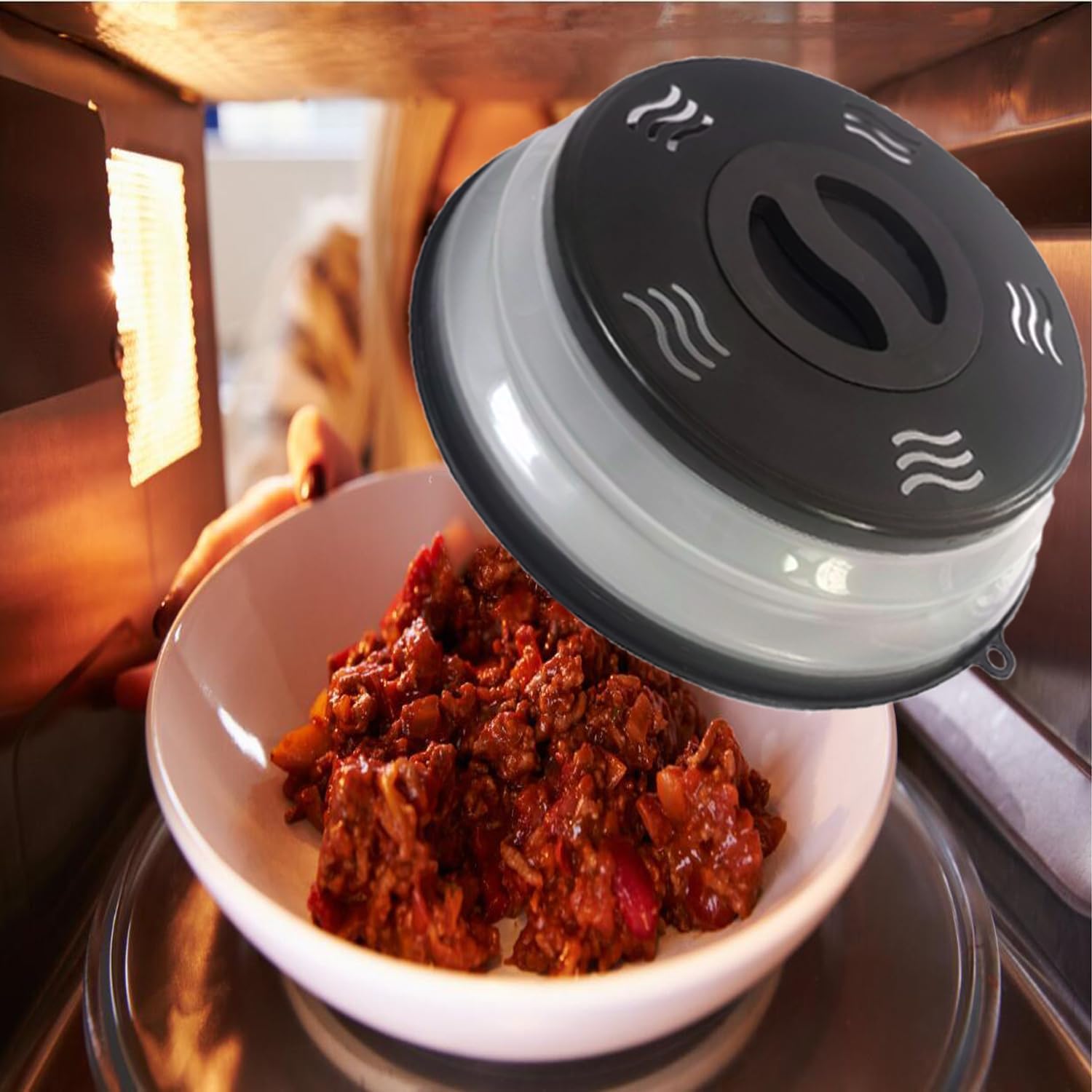 Thumbnail 1 de Microwave Splatter Cover Vented 2-Pack 🍽