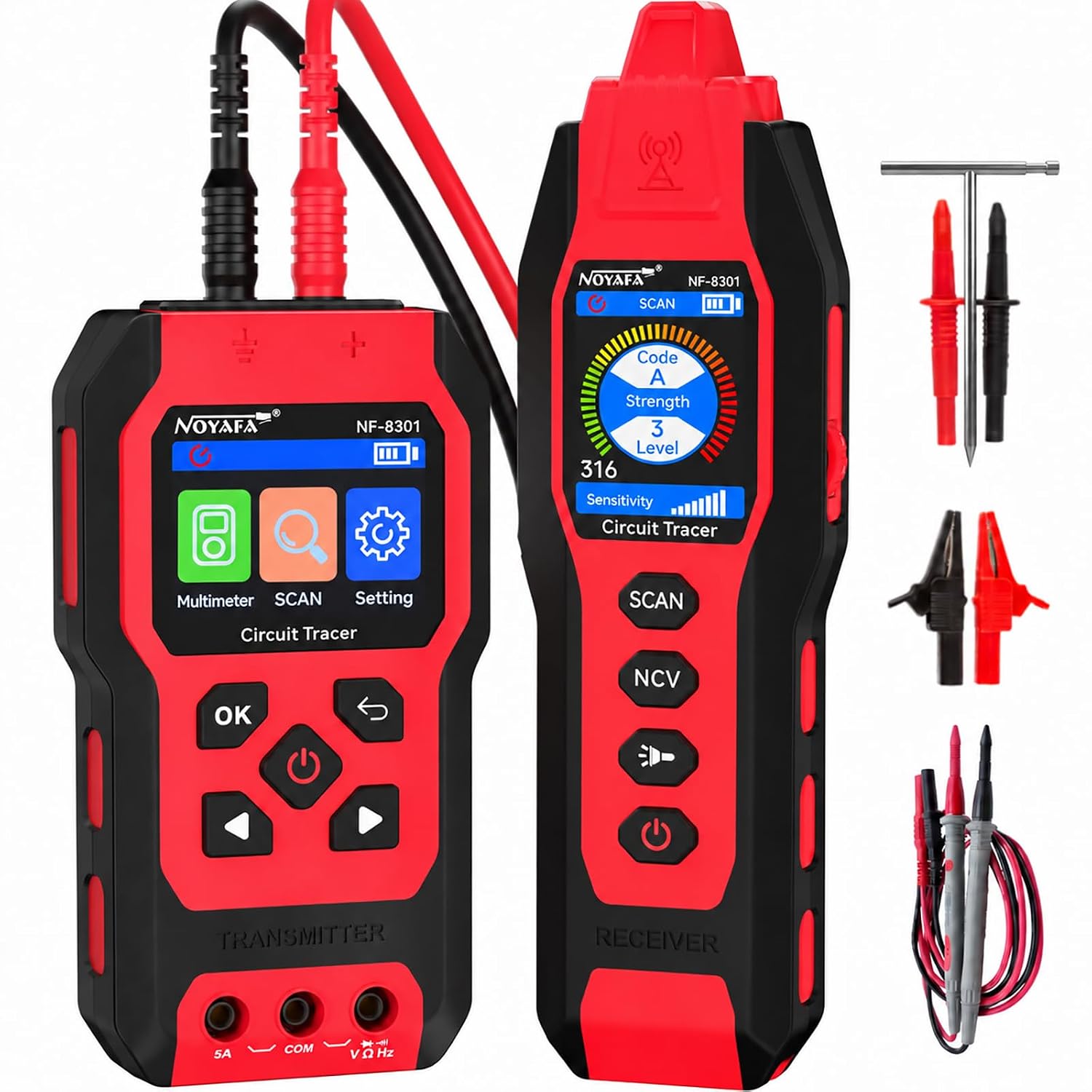NOYAFA NF-8301 Circuit Tracer — Underground Circuit Finder & Digital Multimeter