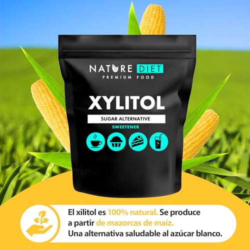 Detalle 2 de Nature Diet Xylitol 1 kg edulcorante natural 🍬