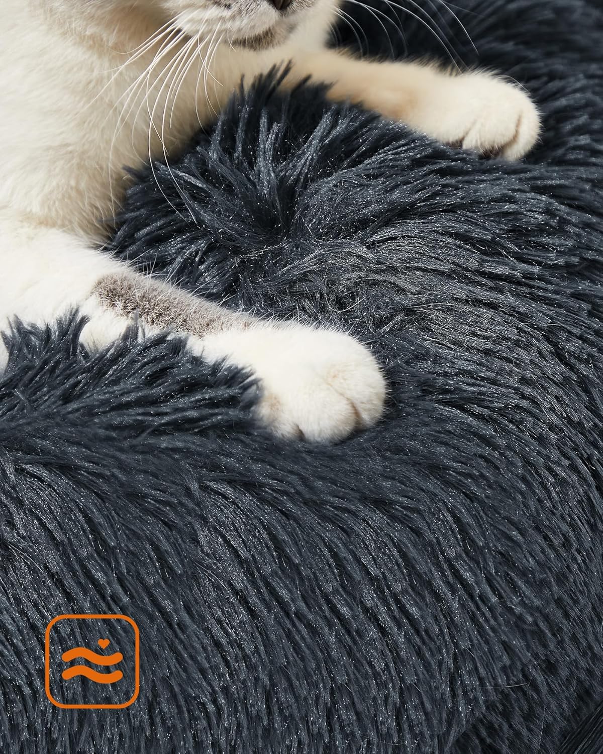 Thumbnail 2 de Feandrea Cuccia per Cani a Ciambella 60 cm, Grigio Scuro