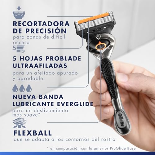 Detalle 2 de Gillette Proglide Recambios de Afeitar con Doble Lubricación🪒