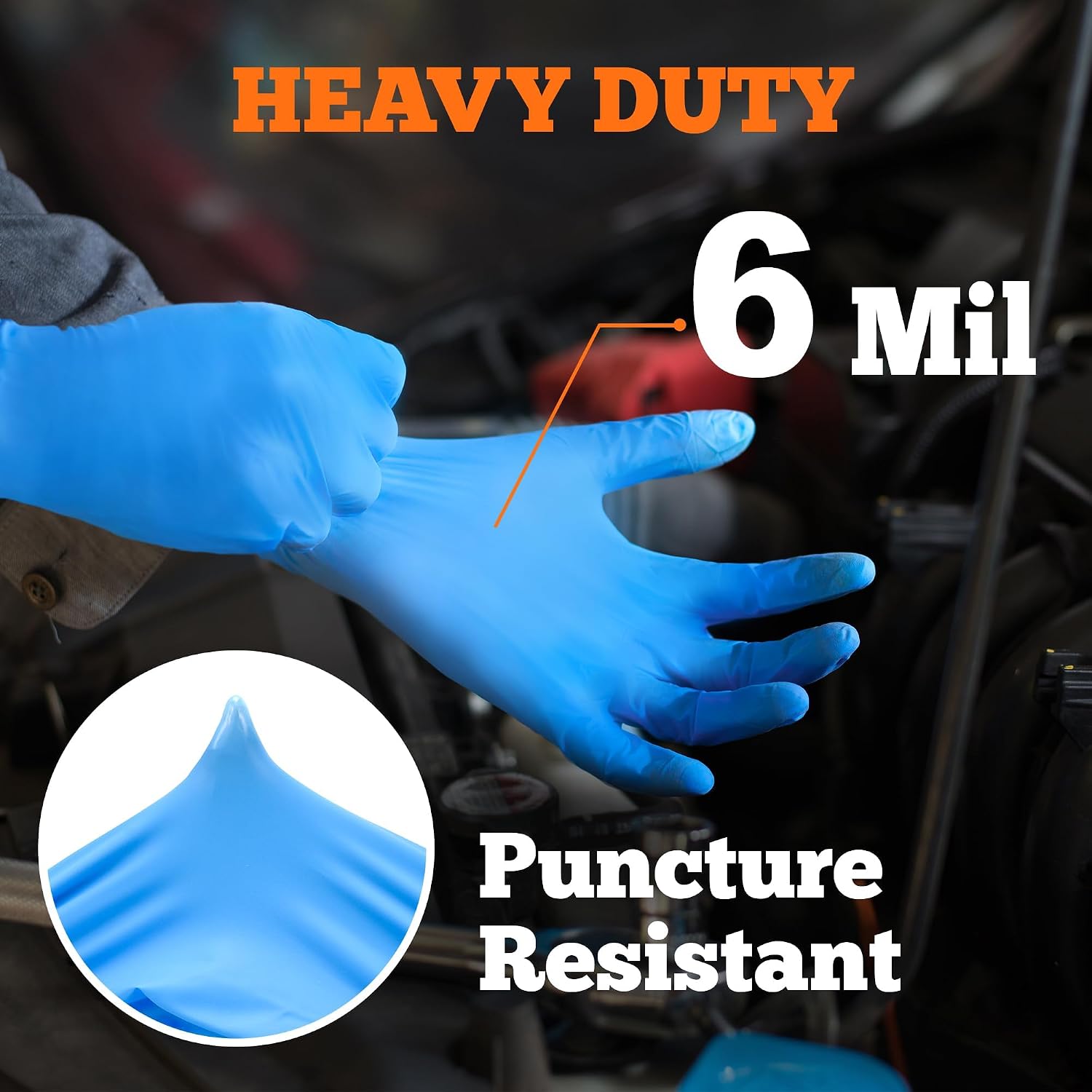 Thumbnail 2 de TitanFlex Nitrile Exam Gloves - 6-mil Heavy Duty, Blue, Latex- and Powder-Free
