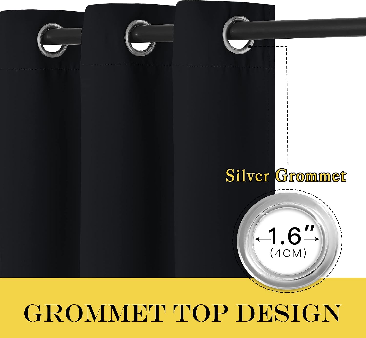 Detalle 2 de NICETOWN Sliding Glass Door Blackout Curtain W100xL84