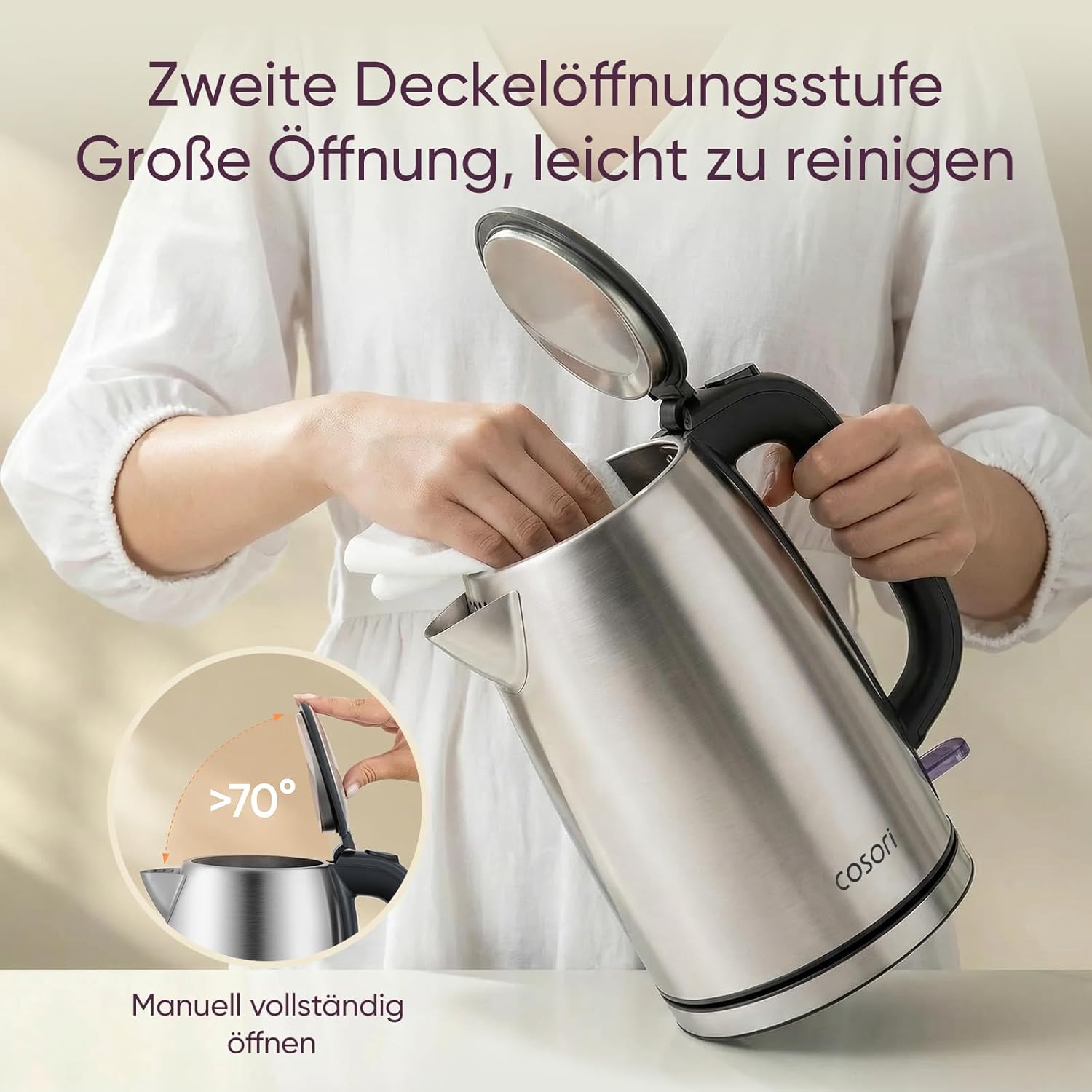 Thumbnail 2 de COSORI Wasserkocher Edelstahl 1,7 L 🍵