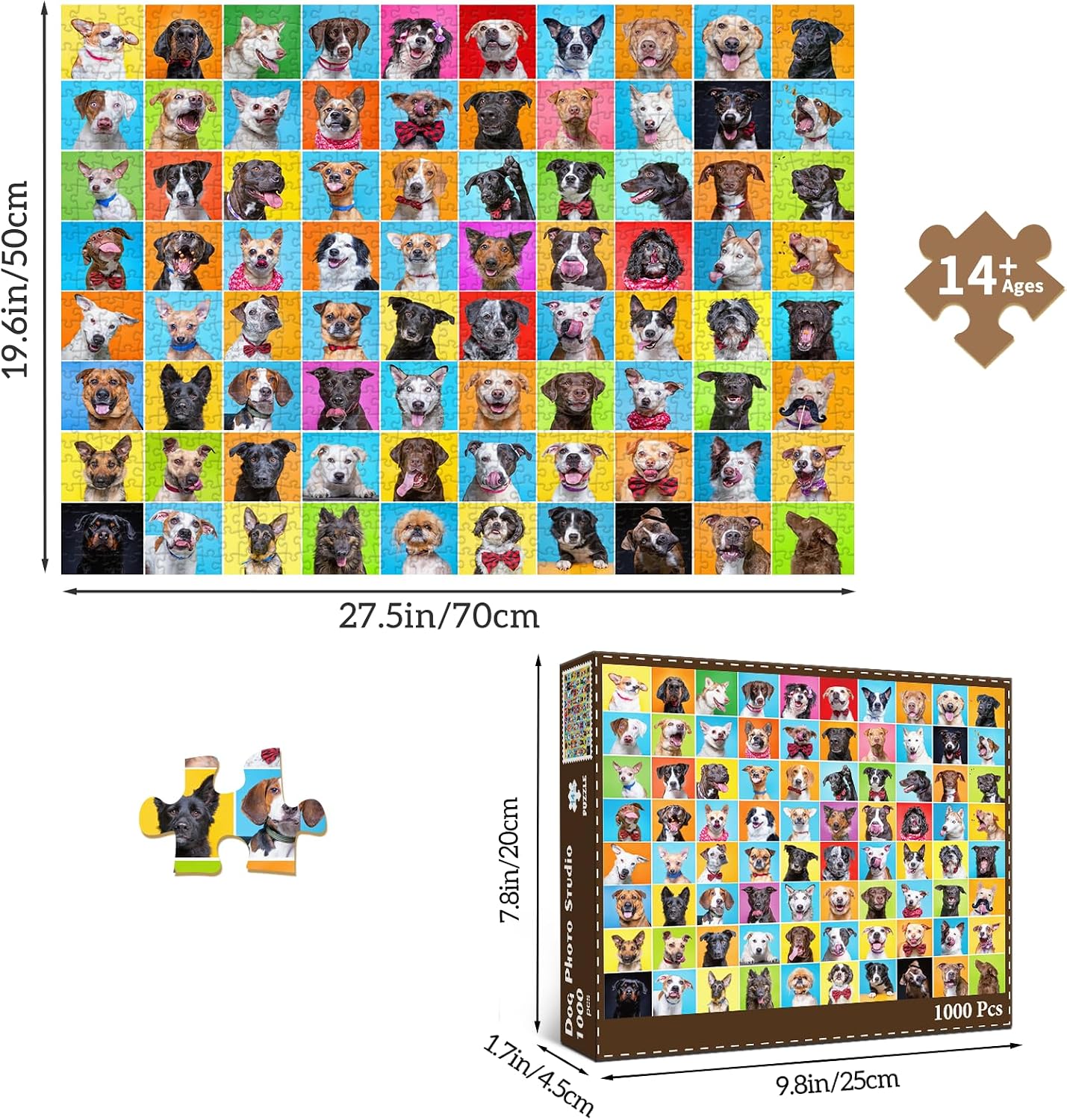 Thumbnail 2 de HUADADA Jigsaw Puzzles Dog Photo Studio – 1000 Piece Puzzle for Adults