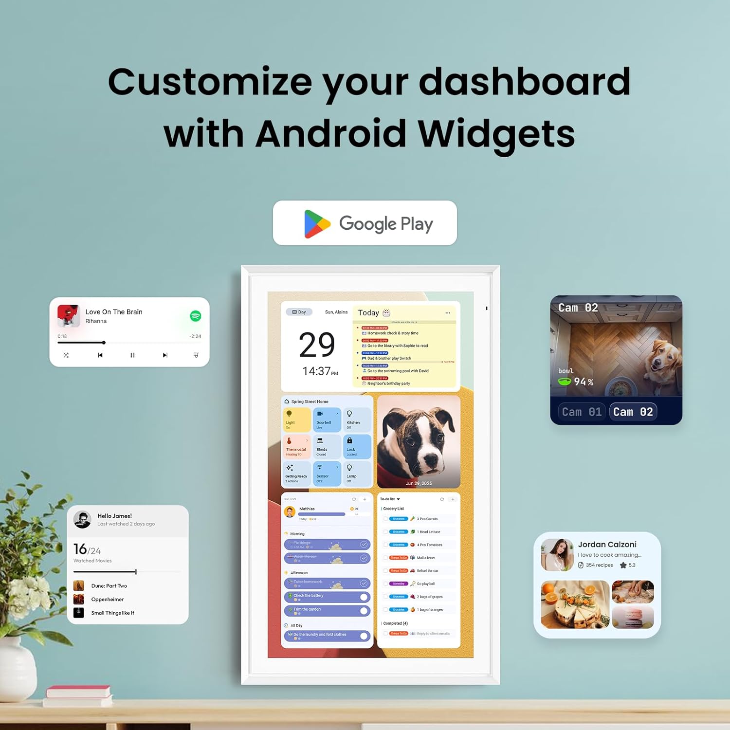 Thumbnail 1 de Apolosign 21.5-inch Digital Calendar: Dual Mode Smart Wall Planner