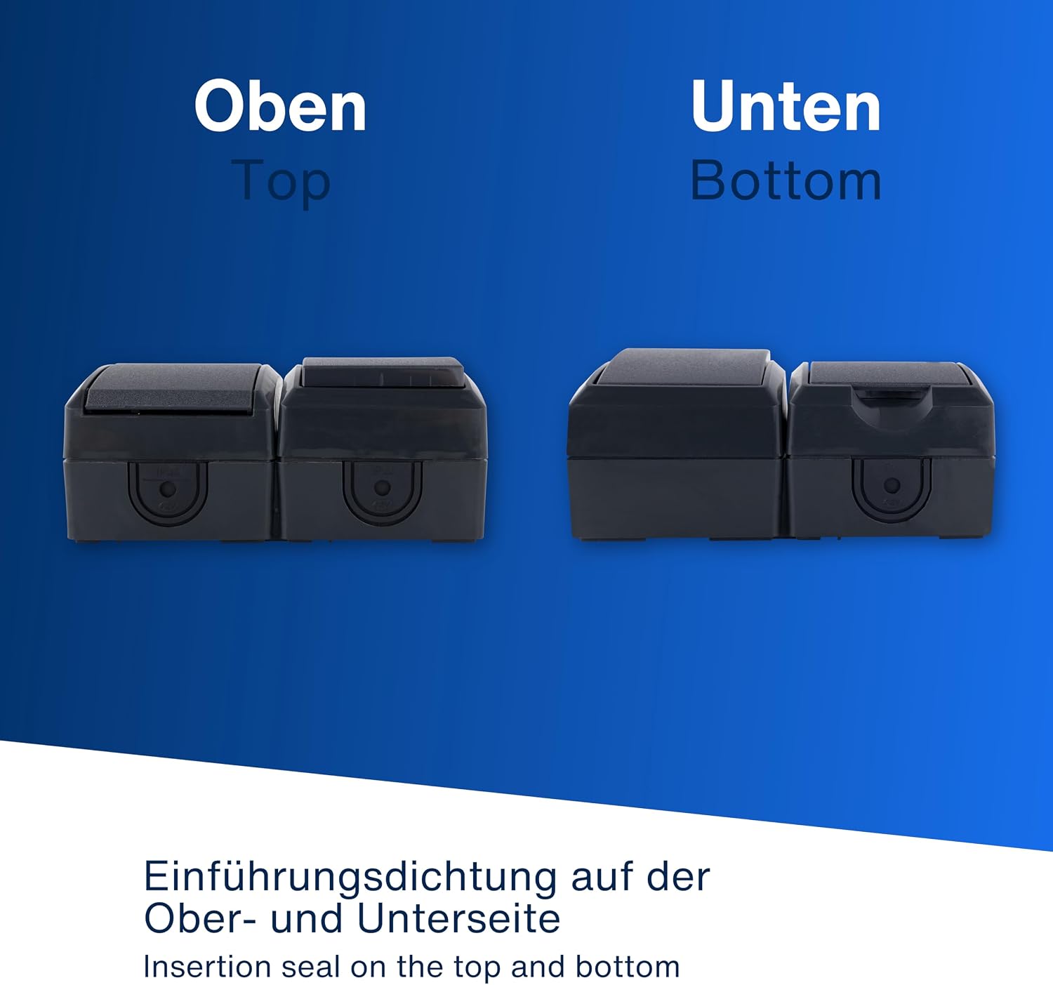 Thumbnail 4 de REV AquaForm: Lichtschalter mit Steckdose IP44, zweipolig, Aufputz, anthrazit