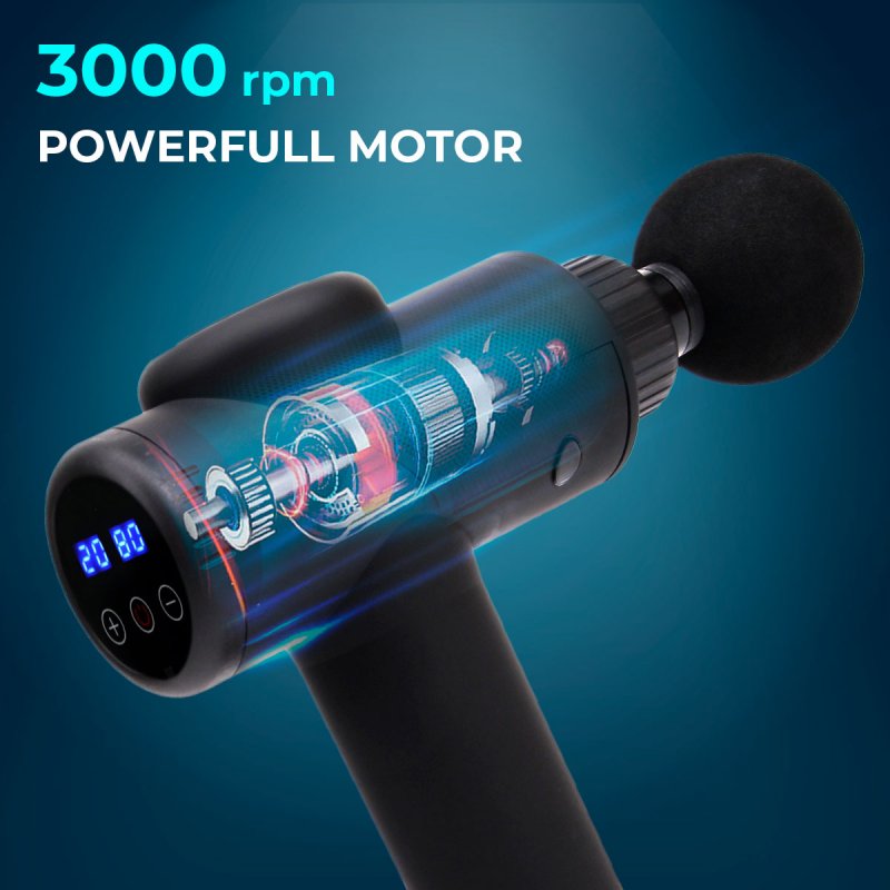 Detalle 2 de Prixton Xtreme Massage Gun Fit pistola de masaje 6 cabezales