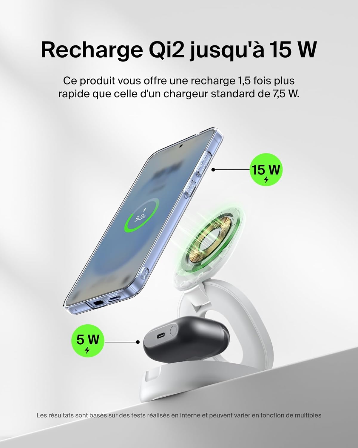 Thumbnail 2 de Belkin BoostCharge 2-en-1 pliable 15 W pour iPhone