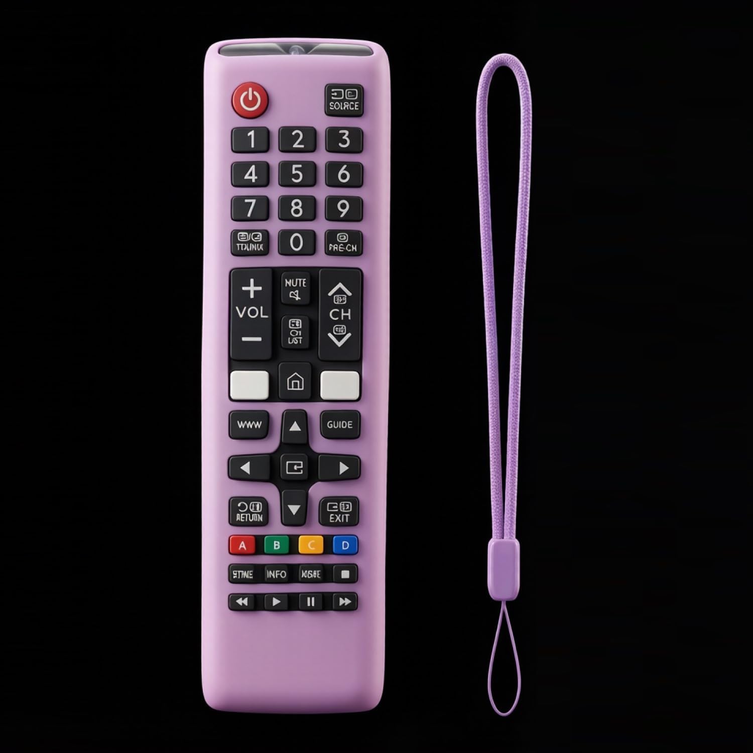 Detalle de Protective Silicone Remote Cover for Samsung TV Remote AA59-00741A / AA59-00786A / BN59-01175N – Shockproof, Washable