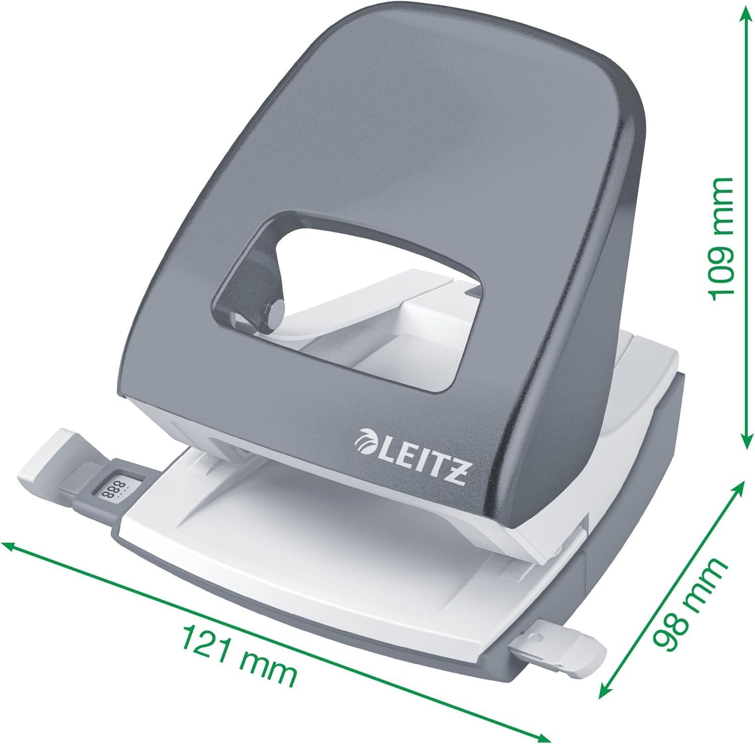 Thumbnail 2 de Leitz Büro Locher aus Metall – 30 Blatt, Anschlagschiene, blau (50080035)