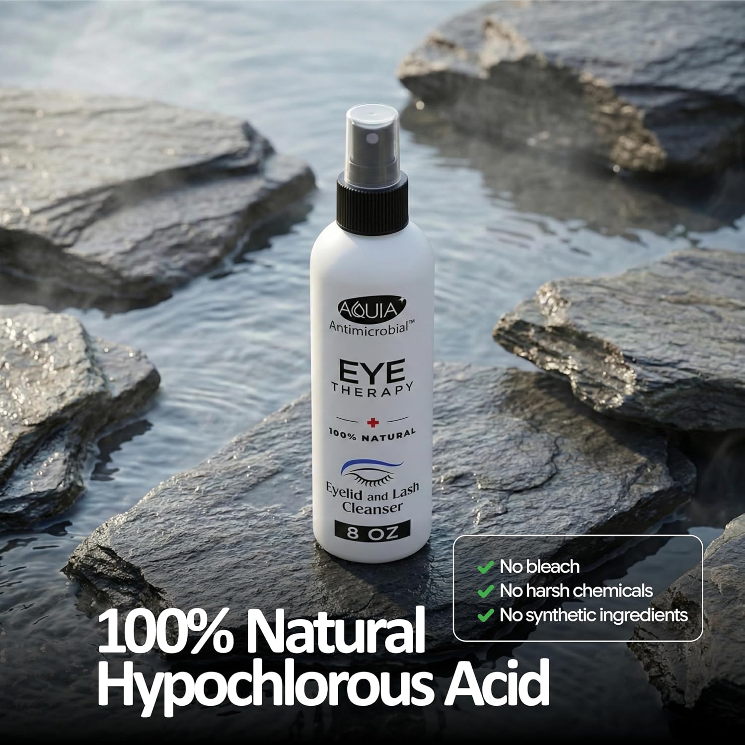 Detalle de Eyelid Cleanser Spray 8oz — Hypochlorous Eye Cleanser for Blepharitis, Stye, and Demodex