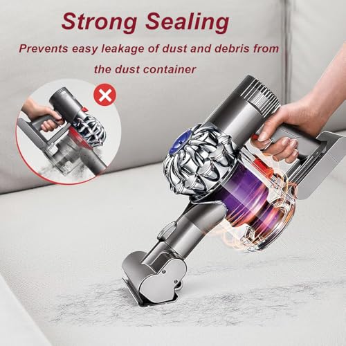 Detalle de QWYTLROX Staubbehälter Ersatz kompatibel mit Dyson V7/V8 – Komplettset mit Filter