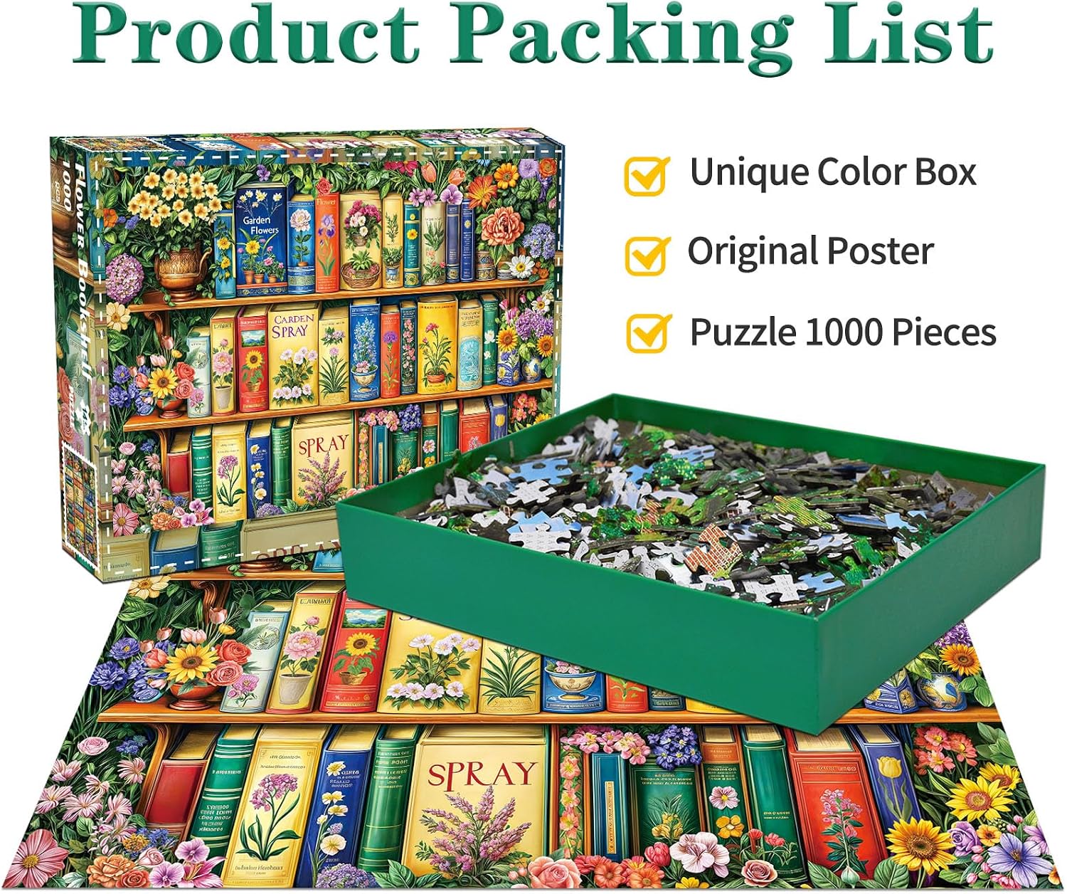 Detalle 2 de 1000 Piece Colourful Gardening Book Puzzle