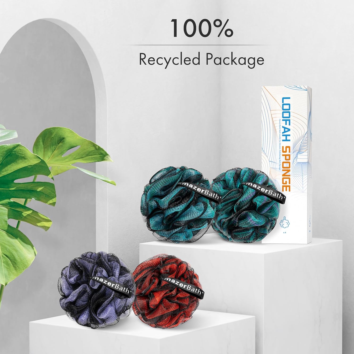 Thumbnail 6 de AmazerBath PE Shower Loofah Set
