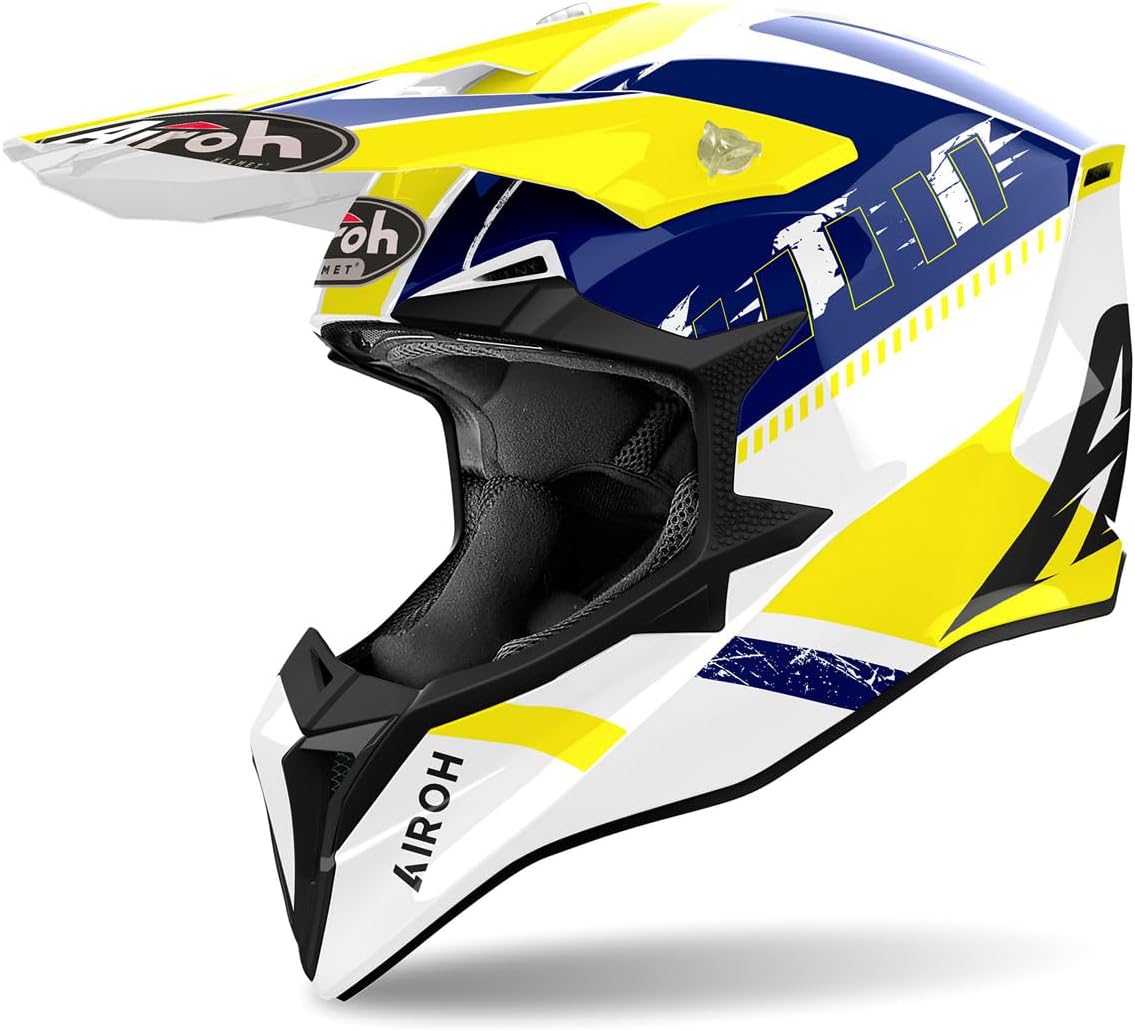 Detalle de Airoh Offroad WRAAAP Feel Blue/Red Gloss XXS — casco tripla calotta HRT ECE 2206