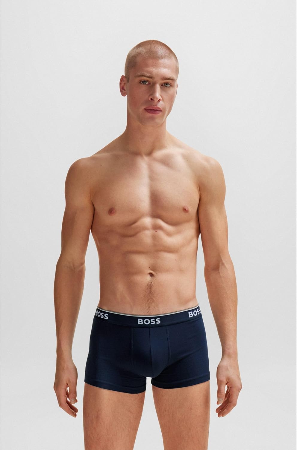 Detalle de BOSS Hugo Herren Trunk 3er Pack Boxershorts Open Blue480, Größe L