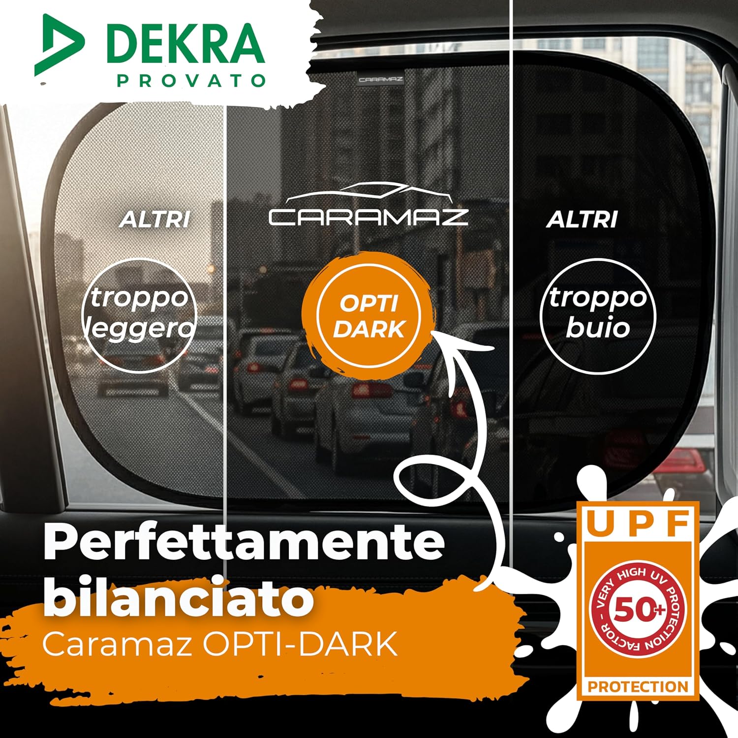 Thumbnail 6 de CARAMAZ Parasole Auto per Bambini con Protezione UV UPF50+ | Attacco senza ventose 51x31 cm (2 pezzi)