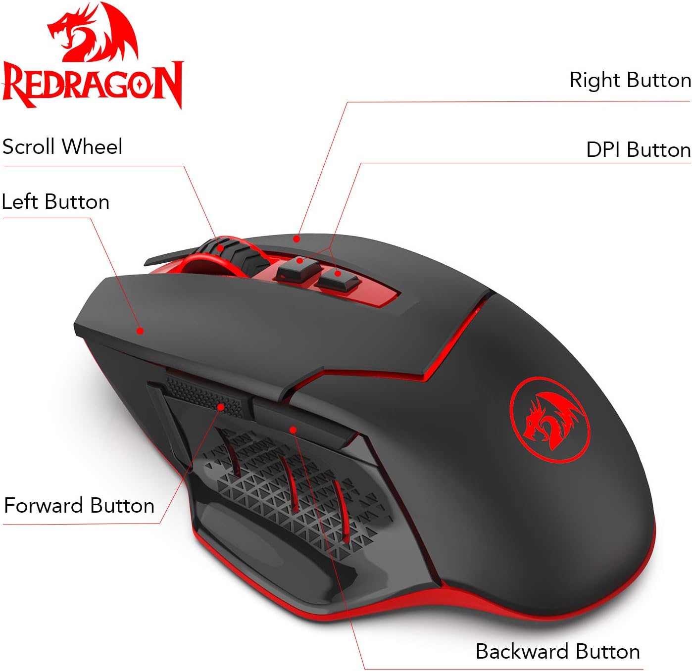 Thumbnail 2 de Redragon M690-1 Wireless Gaming Mouse (2.4 GHz) with DPI Shifting and Ergonomic Design