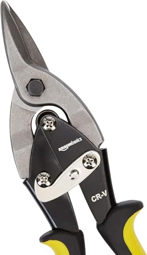 Detalle 1 de Amazon Basics Tijeras Corta Chapa Corte Recto: precisión para chapa, pladur y aluminio