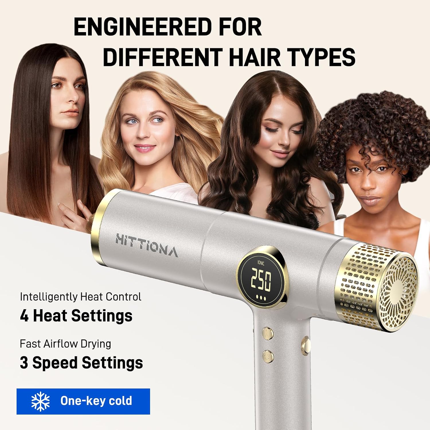 Thumbnail 3 de Dual Voltage Travel Hair Dryer with Magnetic Diffuser 2000W 💇♀