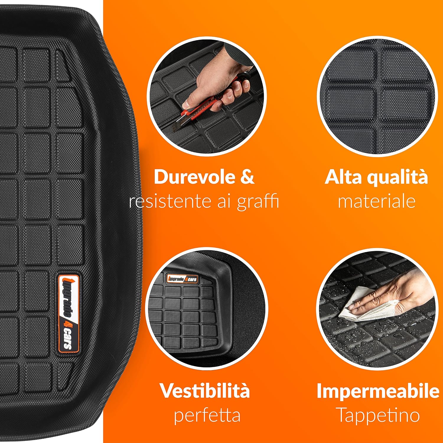Thumbnail 1 de Upgrade4cars Tappetino per bagagliaio inferiore compatibile con Tesla Model 3