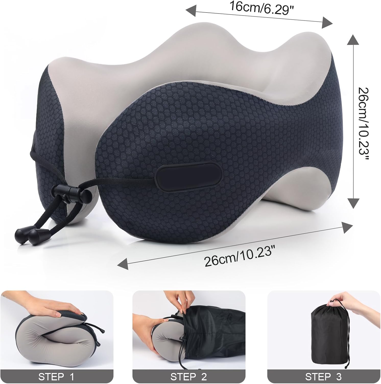 Thumbnail 5 de Radikor Cuscino da viaggio ergonomico in memory foam per collo