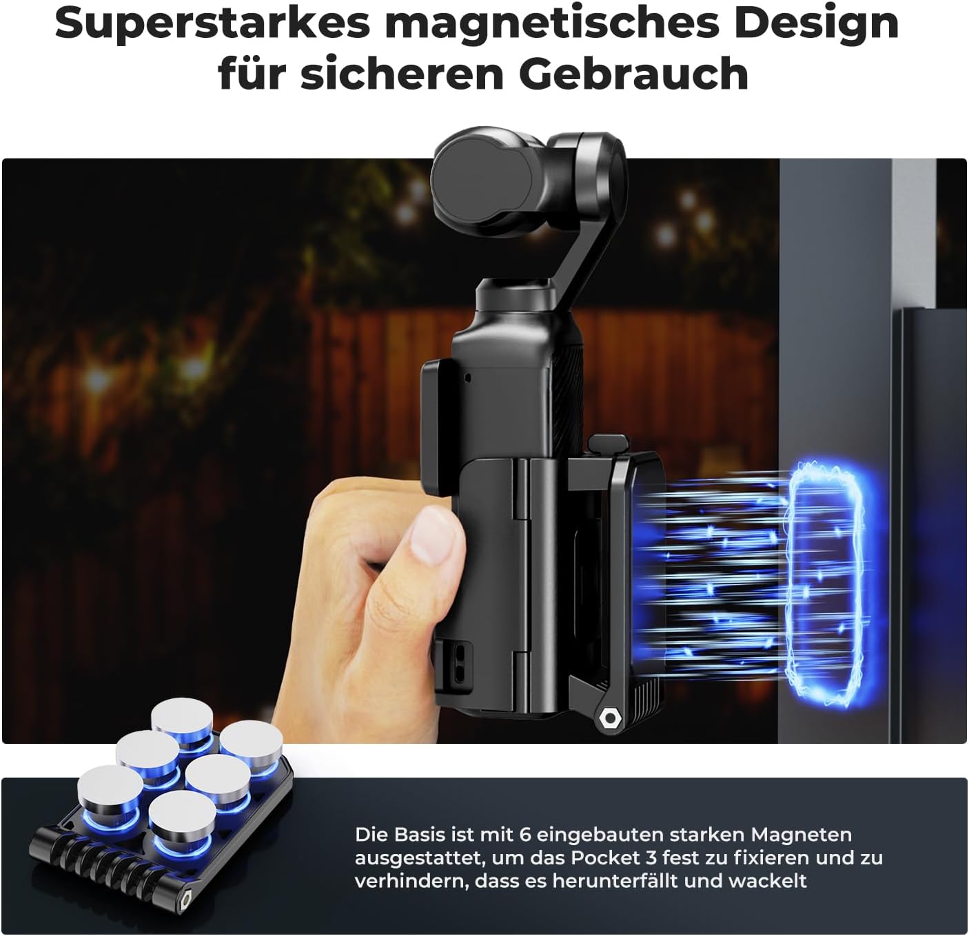 Thumbnail 2 de K&F CONCEPT Magnetische Halterung für DJI Osmo Pocket 3