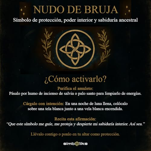 Detalle 2 de Simboliks Nudo de Bruja: anillo ajustable con protección Wicca y significado celta