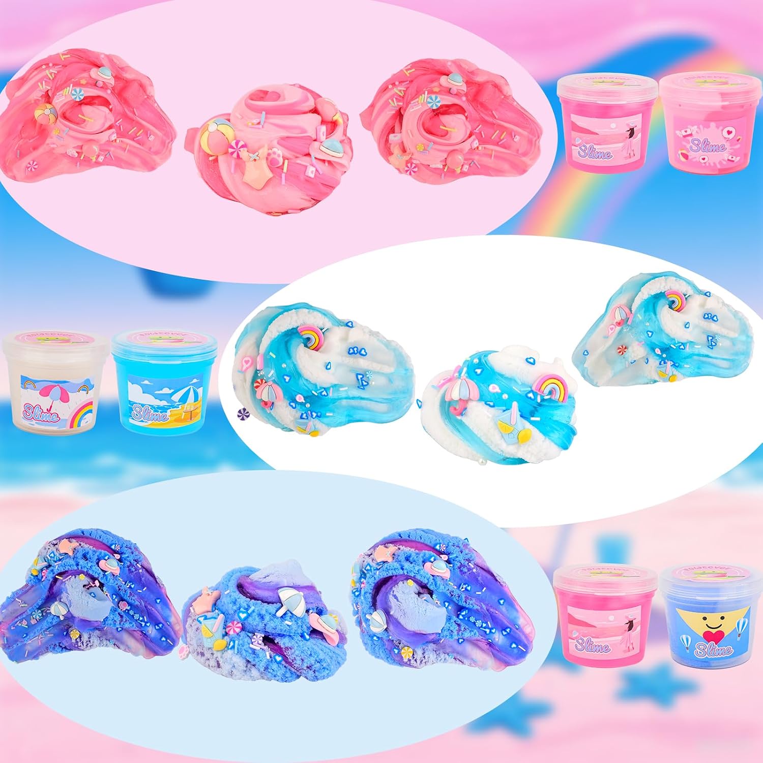 Detalle 2 de 6 Pack Slimes Pink & Blue Slime Kit