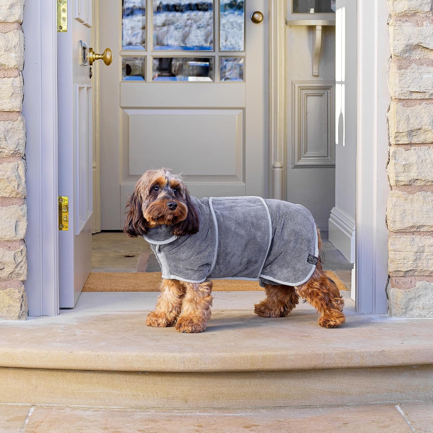 Detalle 2 de Lucky Pooch Dog Bathrobe, XS