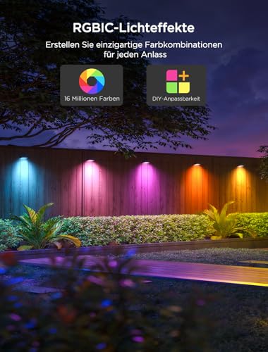 Detalle 2 de Lumière extérieure Govee RGBIC IP65 🌟