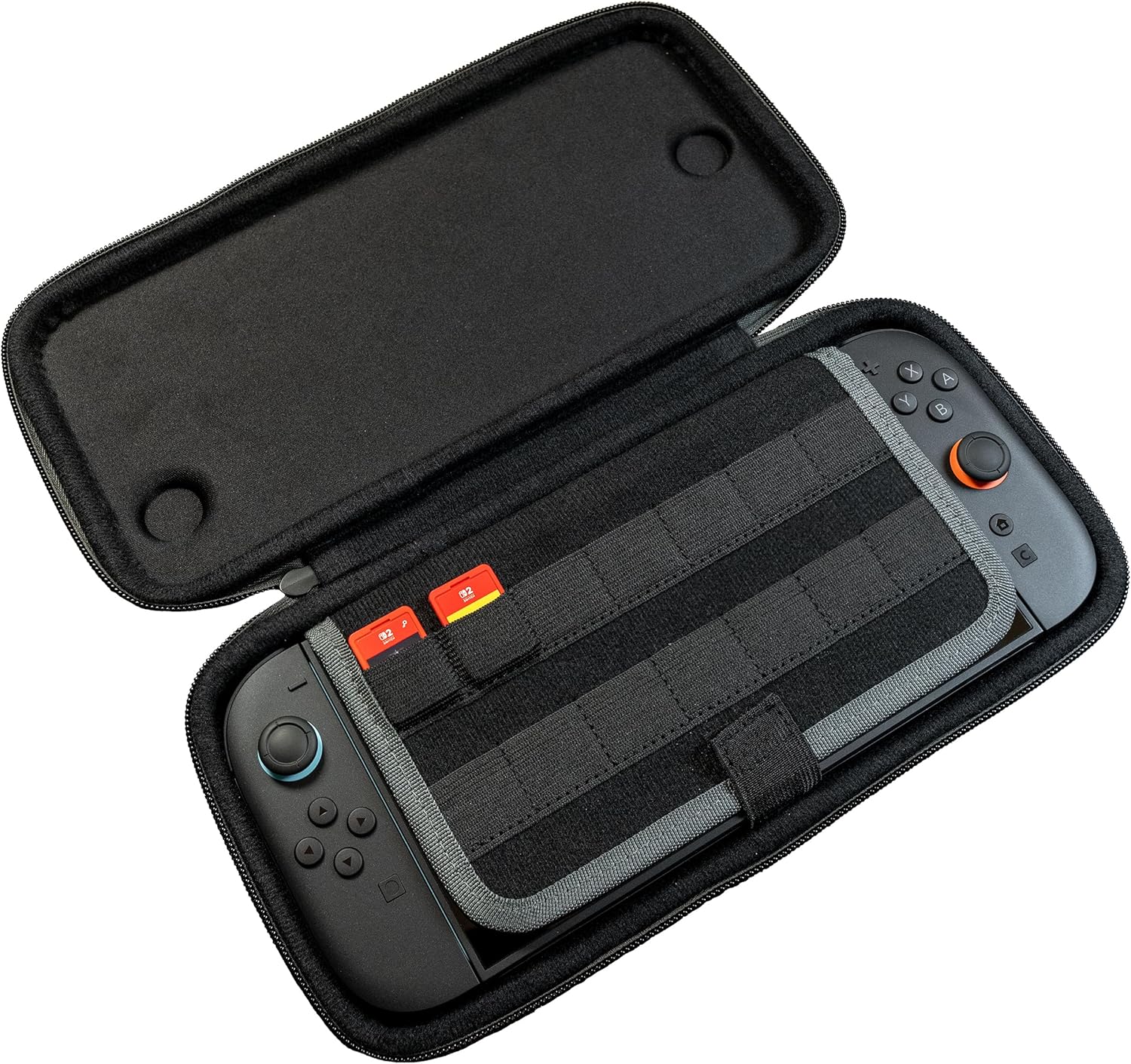 Detalle de Turtle Beach PlayTrek Custodia aderente Charcoal Black per Nintendo Switch 2