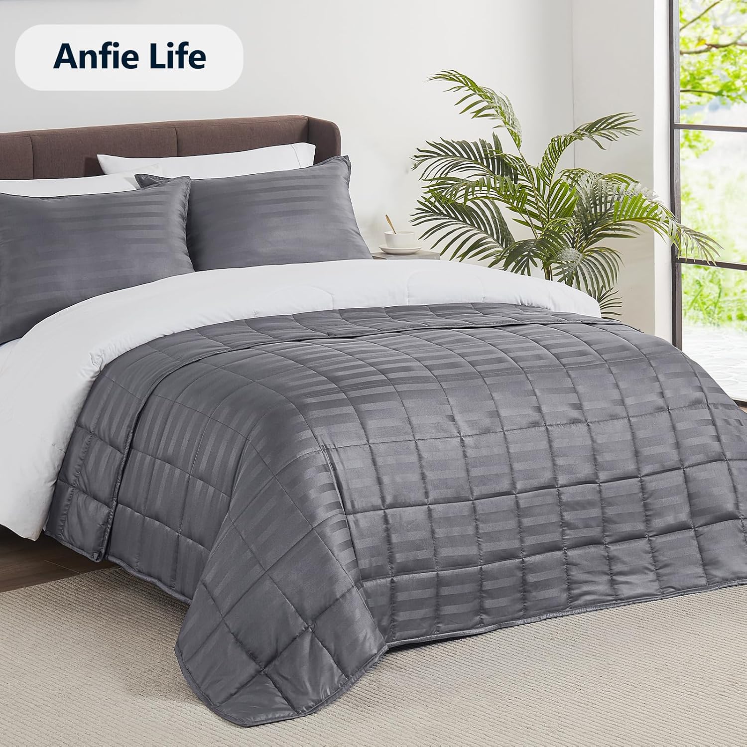 Thumbnail 5 de Anfie Weighted Blanket Queen Size (60x80, 20lbs) — Ultra Soft, Cooling, and Machine Washable