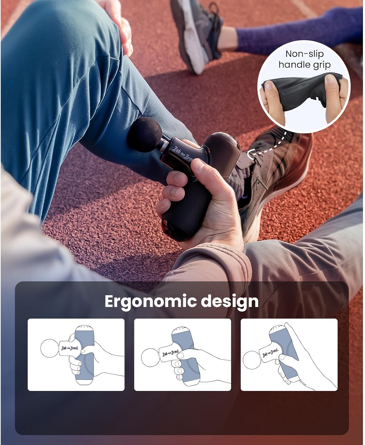 Thumbnail 6 de Bob and Brad Q2 Pro Mini Massage Gun with Heat and Cold — Portable Deep Tissue Percussion Massager