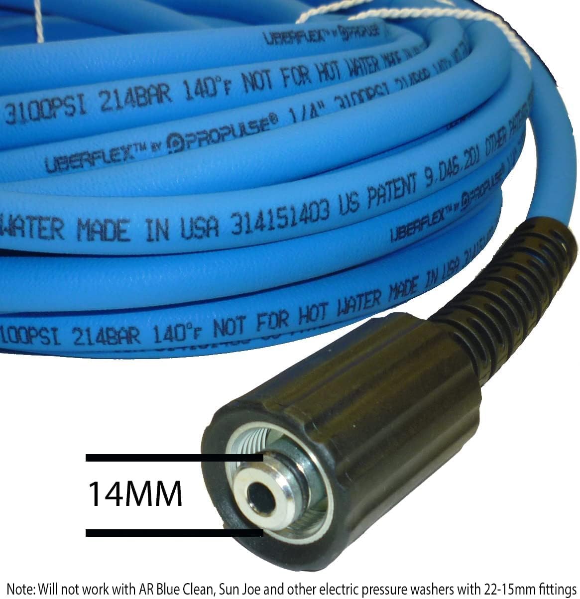 Detalle 2 de ProPulse UBERFLEX Kink-Resistant Pressure Washer Hose, 50 ft, 3,100 PSI