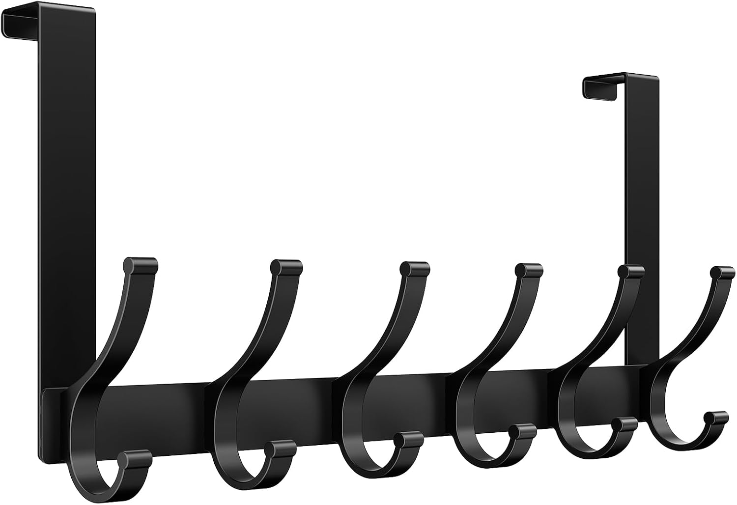 Detalle de Optish Otd-hook-001 Over-the-Door Hook Rack, 12 Hooks, Black Metal