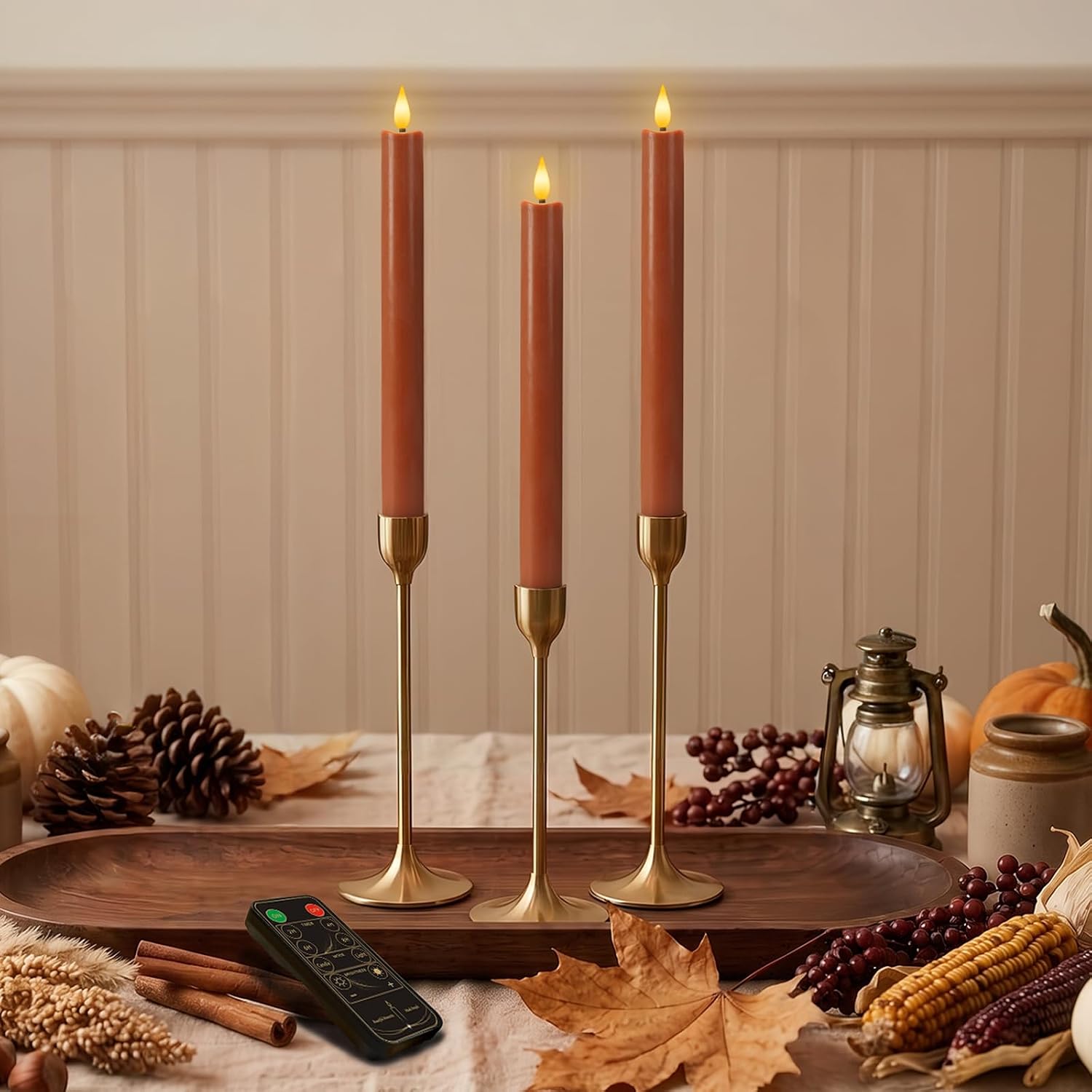 Detalle de Homemory Flameless Taper Candles, 9.6-Inch
