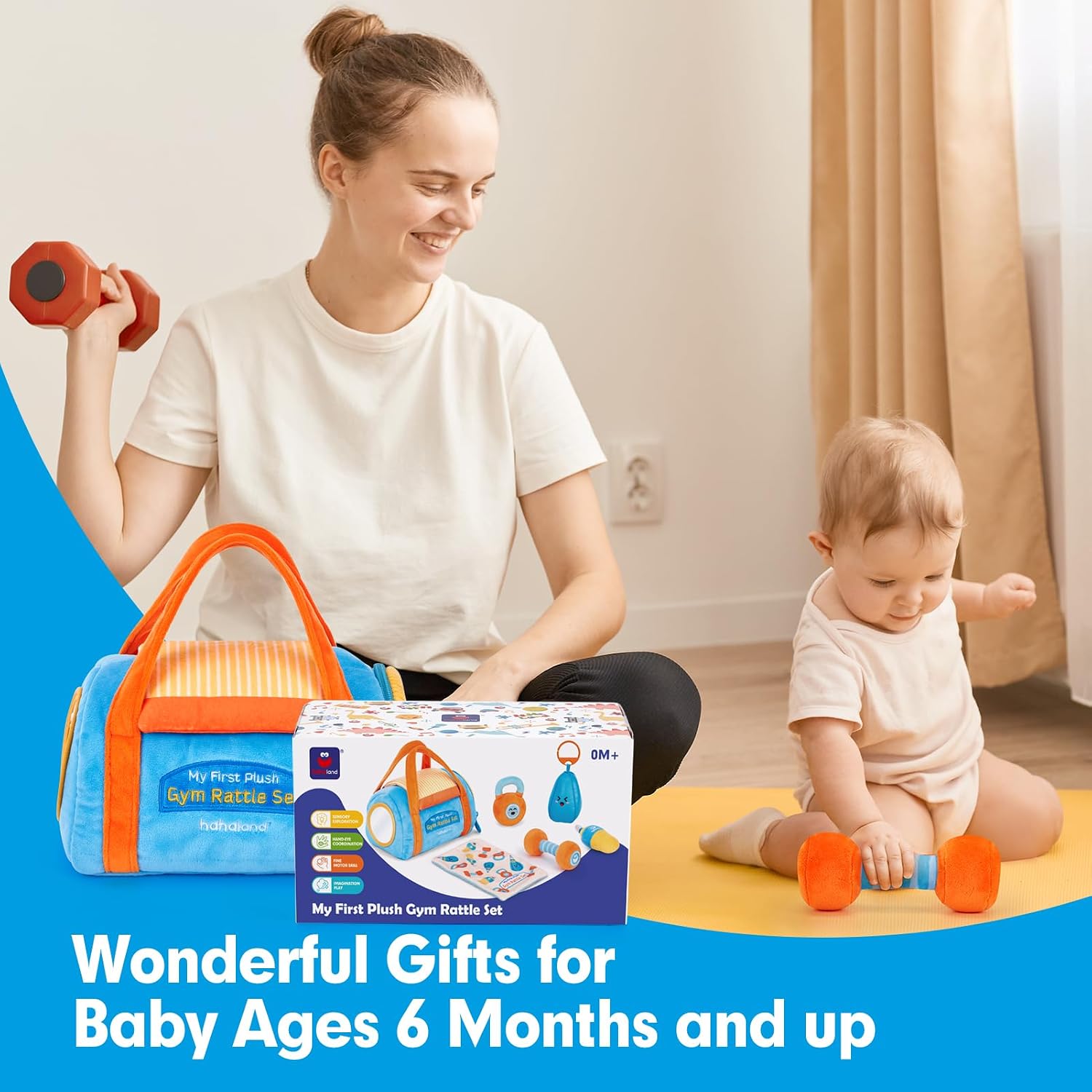 Thumbnail 5 de hahaland Rattle Gym Plush Set 0-12 Months Baby Toys