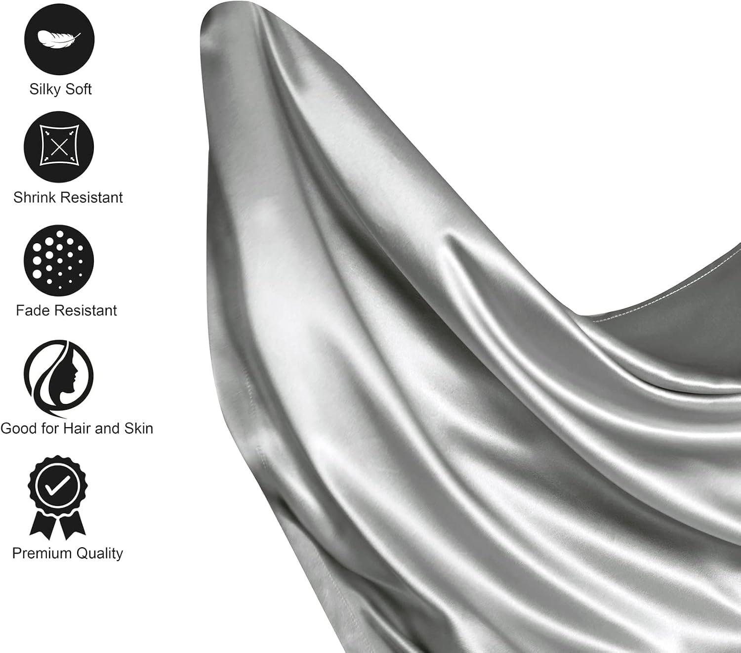 Detalle de Lanest Housing Satin Sheets, 400 TC Full