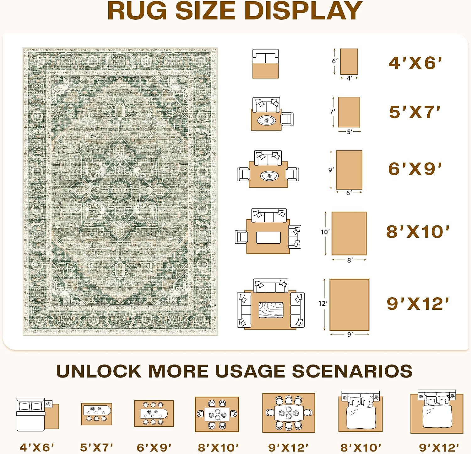 Detalle 2 de LIVELYGLOW Area Rug, 8x10