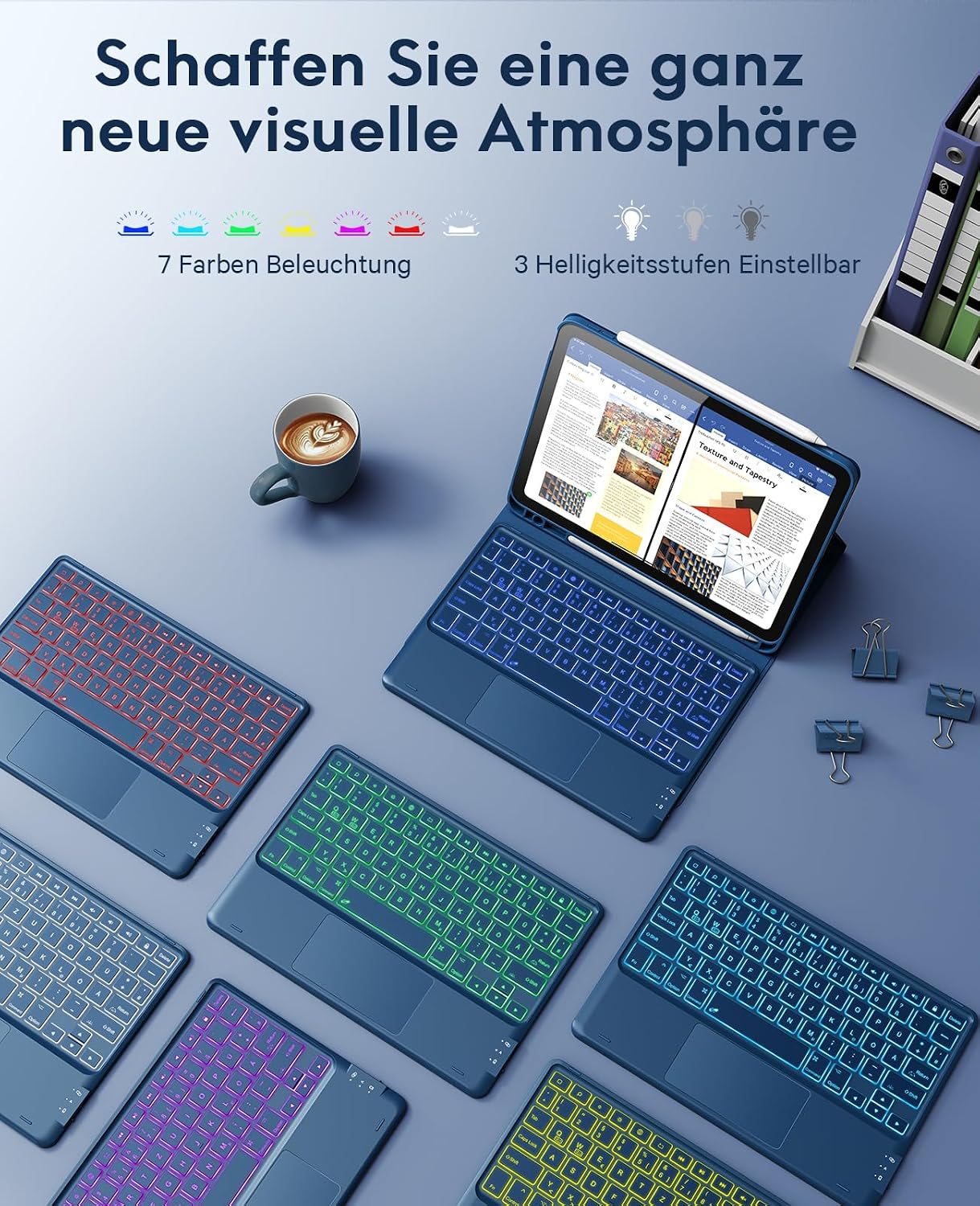 Thumbnail 3 de CHESONA Hülle Tastatur für iPad 11"