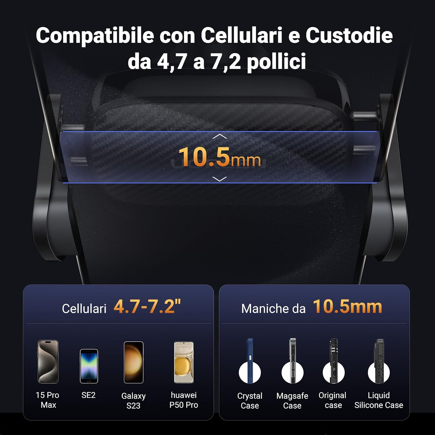 Thumbnail 5 de UGREEN Supporto Auto per Bocchetta Aria – Compatibile con iPhone 16/14/Pro e Galaxy S24 Ultra