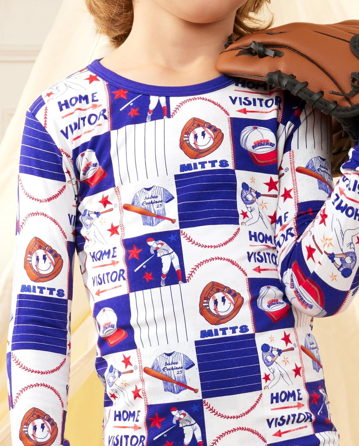 Detalle de babee Reshinee Kids Pajamas in Bamboo Viscose