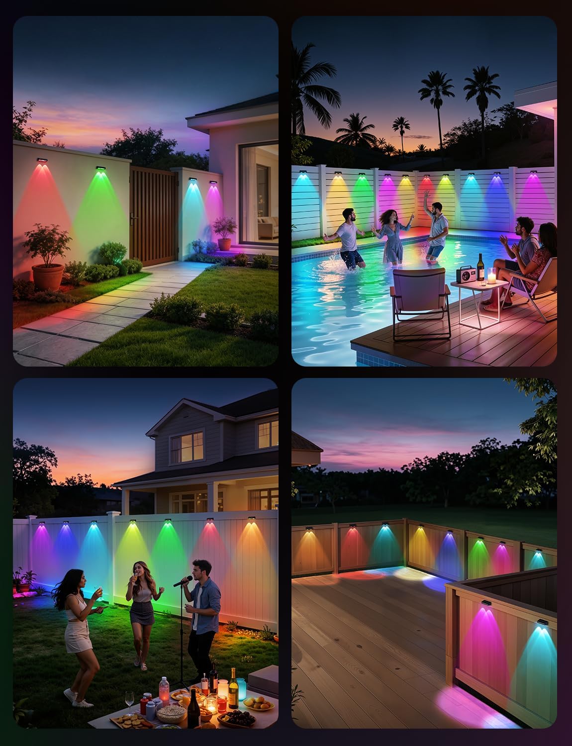 Thumbnail 6 de Nibuuecer Solar Fence Lights 8 Pack