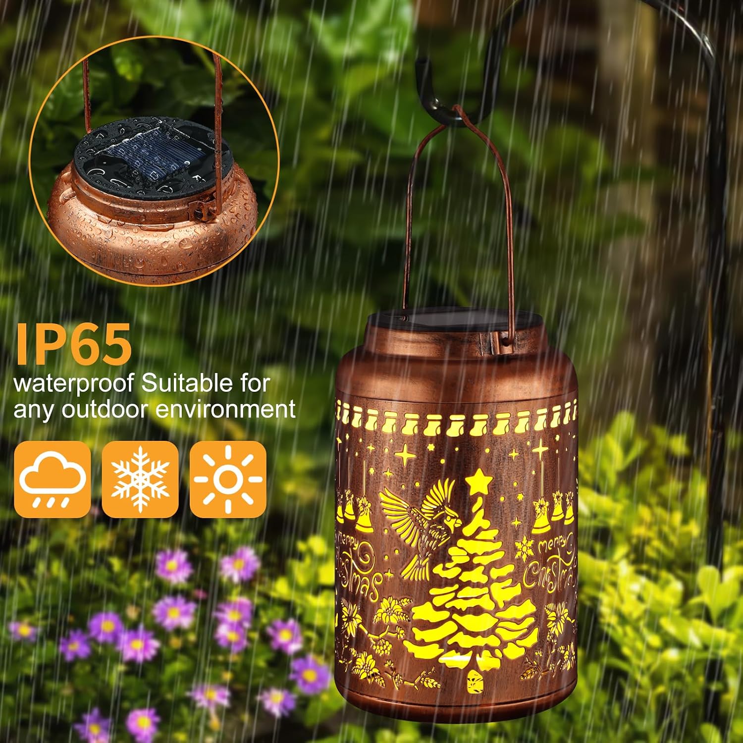 Detalle 2 de Solar Lanterns Outdoor Waterproof Garden Decor