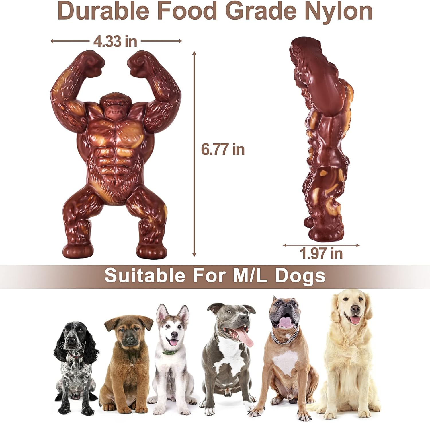 Detalle 2 de LUKITO Indestructible Dog Toy for Large Chewers